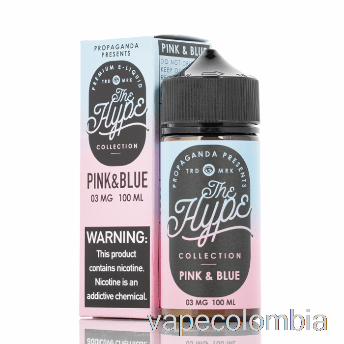 Vape Kit Completo Hype - Rosa Y Azul - E-líquido Propaganda - 100ml 0mg